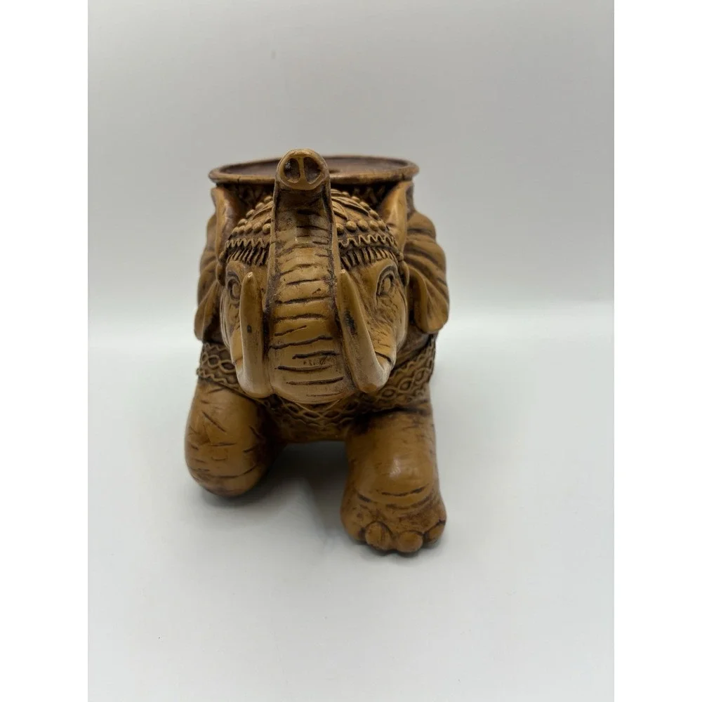 Elephant Pillar Candle Holder Decorative Resin Trunk Up 5